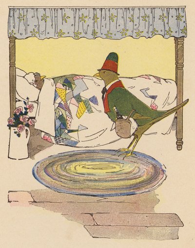 Barnkammarramsa: Lilla Jenny Wren (färglitografi) av Blanche Fisher Wright