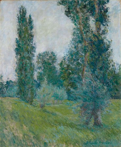 Franska: Poplarlandskap vid Giverny av Blanche Hoschede Monet