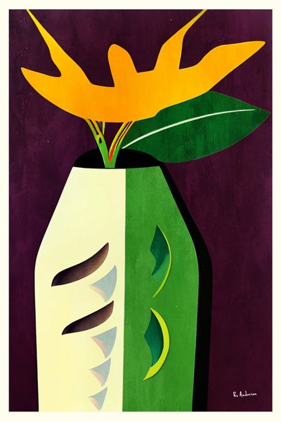 Modernt blomsterstilleben av Bo Anderson