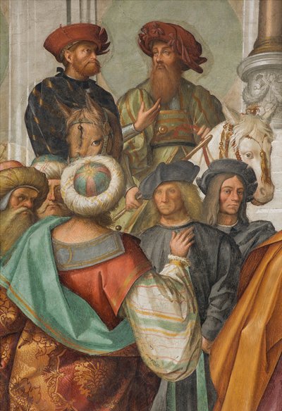 Central Nave, Second North Span, Jungfruns äktenskap, Boccaccio Boccaccino 1514-15, Detalj av Boccaccio Boccaccino