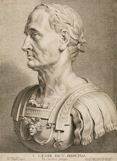 Julius Caesar, evig diktator, från tolv kända grekiska och romerska män, ca 1633 av Boetius Adams Bolswert