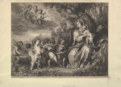 Vila på flykten till Egypten, 1650-59. av Boetius Adams Bolswert