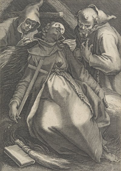 Sancta Euphrolyna, från serien Female Eremits, 1600-1633 av Boetius Adams Bolswert
