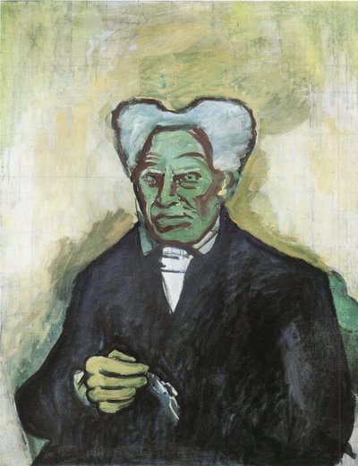 Porträtt av Arthur Schopenhauer, 1908 av Bohumil Kubišta