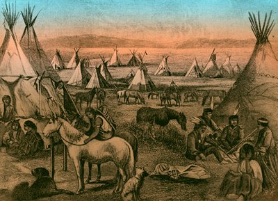 Navajo indiskt läger av Bohuslav Kroupa