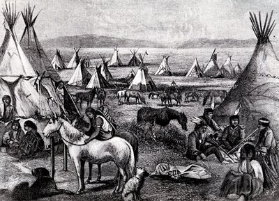 Navajo indiskt läger av Bohuslav Kroupa