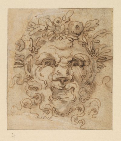 Grotesk mask, 1600-tal av Bolognese School