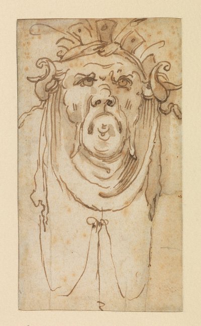 Grotesk mask, 1600-tal av Bolognese School