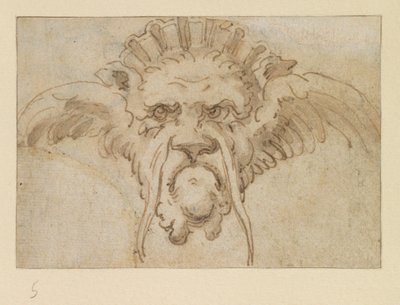 Grotesk mask, 1600-tal av Bolognese School