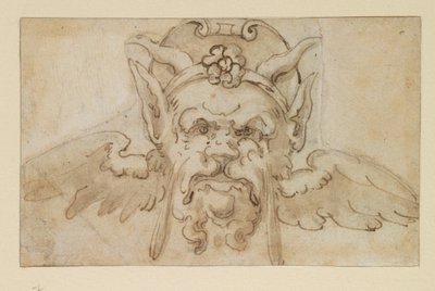 Grotesk mask, 1600-tal av Bolognese School