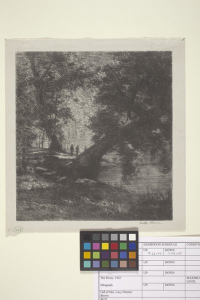 The Picnic (bläck på papper) av Bolton Coit Brown