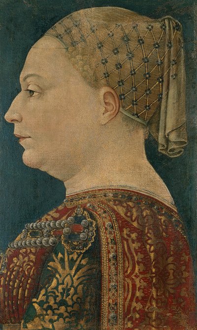Porträtt av Bianca Maria Visconti (Settimo Pavese av Bonifacio (attr.) Bembo