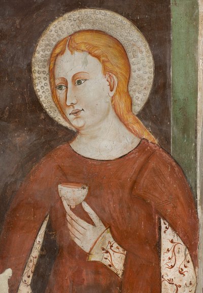 Norra transeptet, ärkeängelns altare, Bakom altartavlan fresker av Bonifacio Bembo, Sant