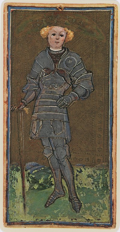 Svärdens knep, faksimil av ett tarotkort från 