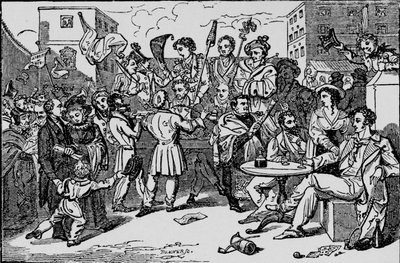 Ett skenval i Kings Bench Prison, c1828, 1912 av Bonner