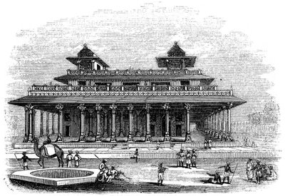 Allahabads palats, Indien, 1847 av Bonner