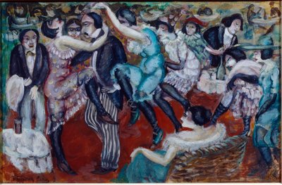 ""Singing Cafe"" (Singing Cafe) - Målning av Boris Dmitrievich Grigoriev (1886-1939) av Boris Dmitrievich Grigoriev