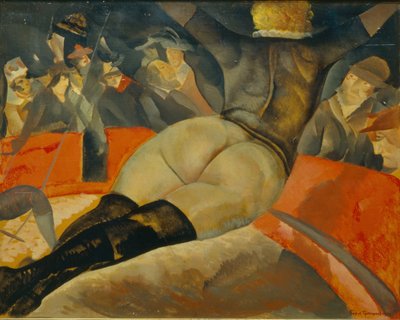 På cirkusen, ca. 1908 av Boris Dmitrievich Grigoriev