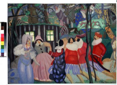 The Conquerors (The Conquerors). Verk av Boris Dmitrievich Grigoriev (1886-1939), gouache på kartong av Boris Dmitrievich Grigoriev