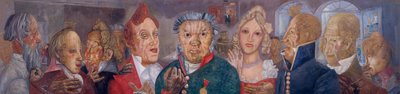 Personer i komedin The Government Inspector av N. Gogol, 1933-1934 av Boris Dmitrievich Grigoriev