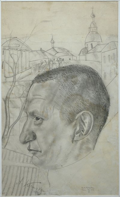 Porträtt av Alexander Kerenskij 1881-1970, 1924 av Boris Dmitrievich Grigoriev