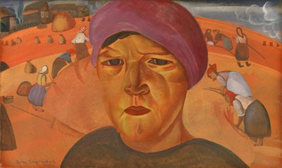 Russian Peasant Woman Från serien The Faces of Russia, 1923 av Boris Dmitrievich Grigoriev