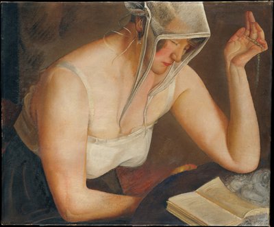 Kvinna som läser, c. 1922 av Boris Dmitrievich Grigoriev