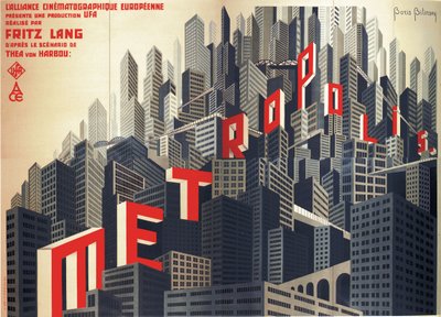 Filmaffisch Metropolis av Fritz Lang, 1926 av Boris Konstantinovich Bilinsky