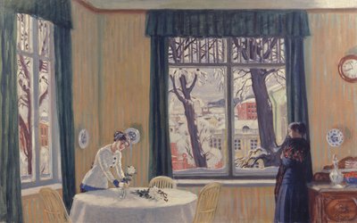 I rummet. Vinter, 1915 av Boris Mikhailovich Kustodiev