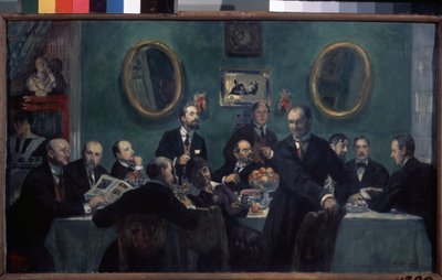 Medlemmar i World of Art Movement av Boris Mikhailovich Kustodiev