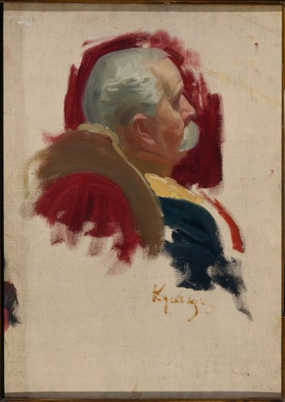 Porträtt av Peter Sabourov (1835-1918), diplomat russe (Porträtt av Peter Alexandrovich Saburov) - Olja på duk av Boris Michaylovich Kustodiev (Koustodiev) (1878-1927) av Boris Mikhailovich Kustodiev