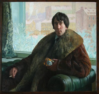 Porträtt av skulptören och arkitekten Isidor Zolotarevsky 1885-1961, 1922 av Boris Mikhailovich Kustodiev