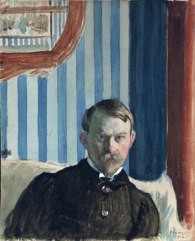 Självporträtt, 1910 av Boris Mikhailovich Kustodiev