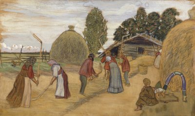 Tröskel, 1918 av Boris Mikhailovich Kustodiev
