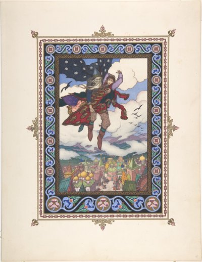 Illustration till sagan Marya Morevna, ca. 1925 av Boris Vasilievich Zvorykin