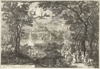 Landskap med martyrdöden av Saint Stephen av Boëtius Adamsz. Bolswert