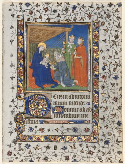 Bifolio från a Book of Hours: Adoration of the Magi, ca. 1415. av Boucicaut Master