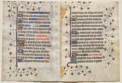 Bifolio från en timbok: Text (baksida) av Boucicaut Master