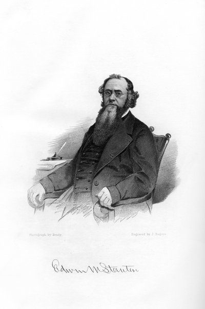 Edwin McMasters Stanton, amerikansk advokat, politiker, 1862-1867 av Brady