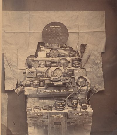 Reliker från Andersonville Prison, juni 1866. av Brady and Co