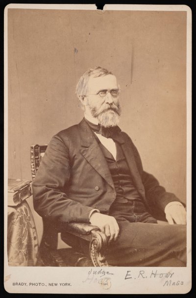 Porträtt av Ebenezer Rockwood Hoar 1816-1895, före 1895. av Brady