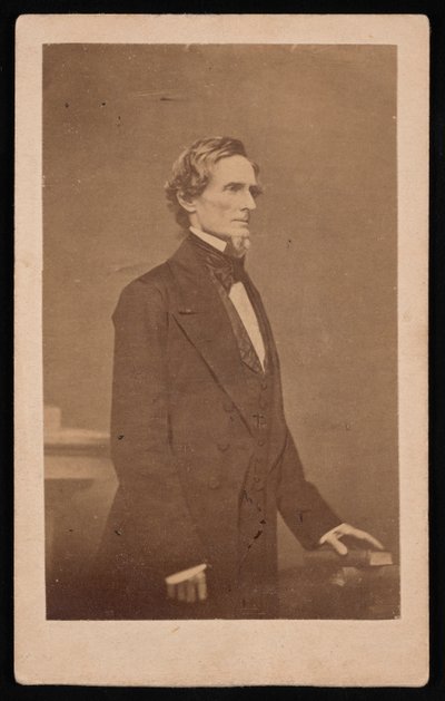 Porträtt av Jefferson Davis 1808-1889, 1887. av Brady