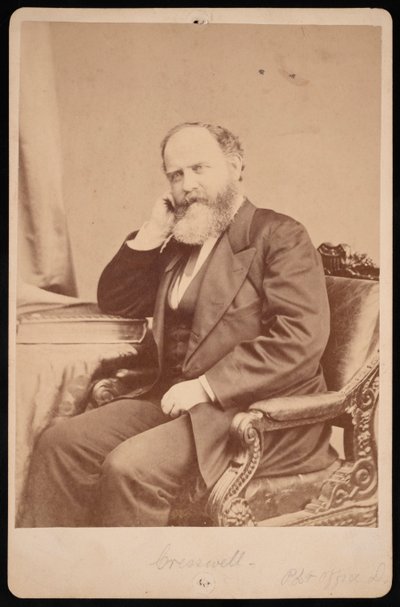 Porträtt av John Angel James Creswell 1828-1891, före 1891. av Brady