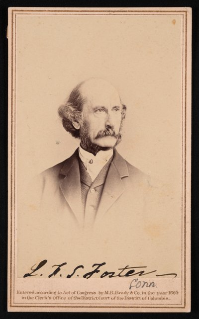 Porträtt av LaFayette Sabine Foster 1806-1880, före 1869. av Brady