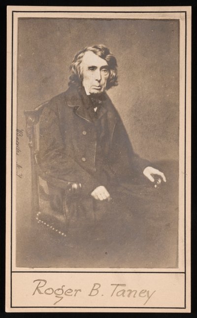 Porträtt av Roger Brooke Taney 1777-1864, före 1864. av Brady
