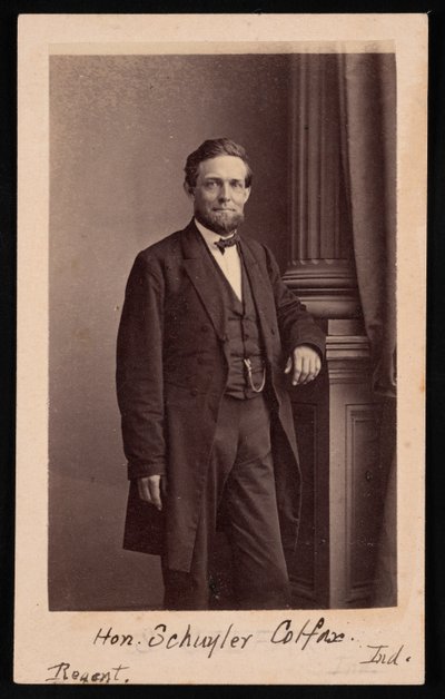 Porträtt av Schuyler Colfax 1823-1885, före 1885. av Brady