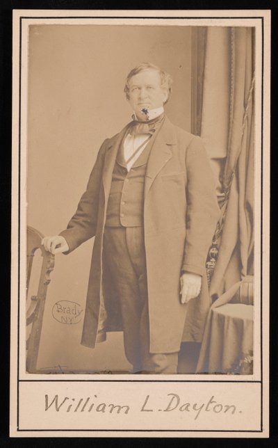 Porträtt av William Lewis Dayton 1807-1864, före 1864. av Brady