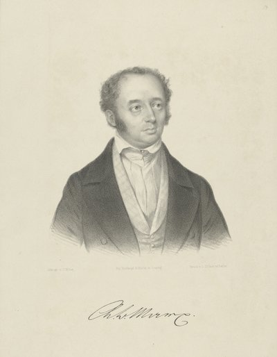 Porträtt av Adolph Bernhard Marx 1795-1866, ca. 1830-1840. av Breitkopf and Härtel