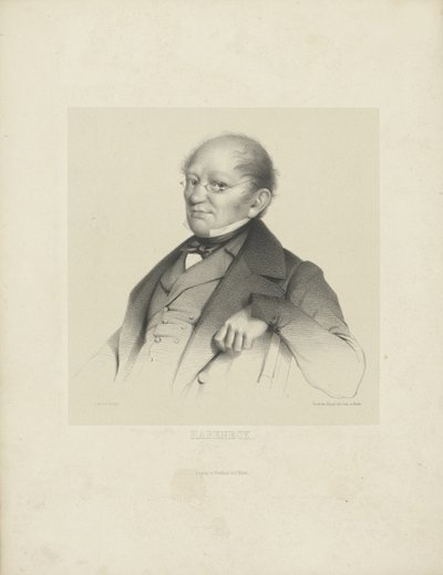 Porträtt av kompositören François Antoine Habeneck 1781-1849, ca. 1840. av Breitkopf and Härtel
