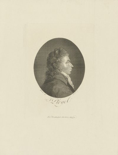 Porträtt av kompositören Ignace Pleyel 1757-1831, ca. 1800. av Breitkopf and Härtel